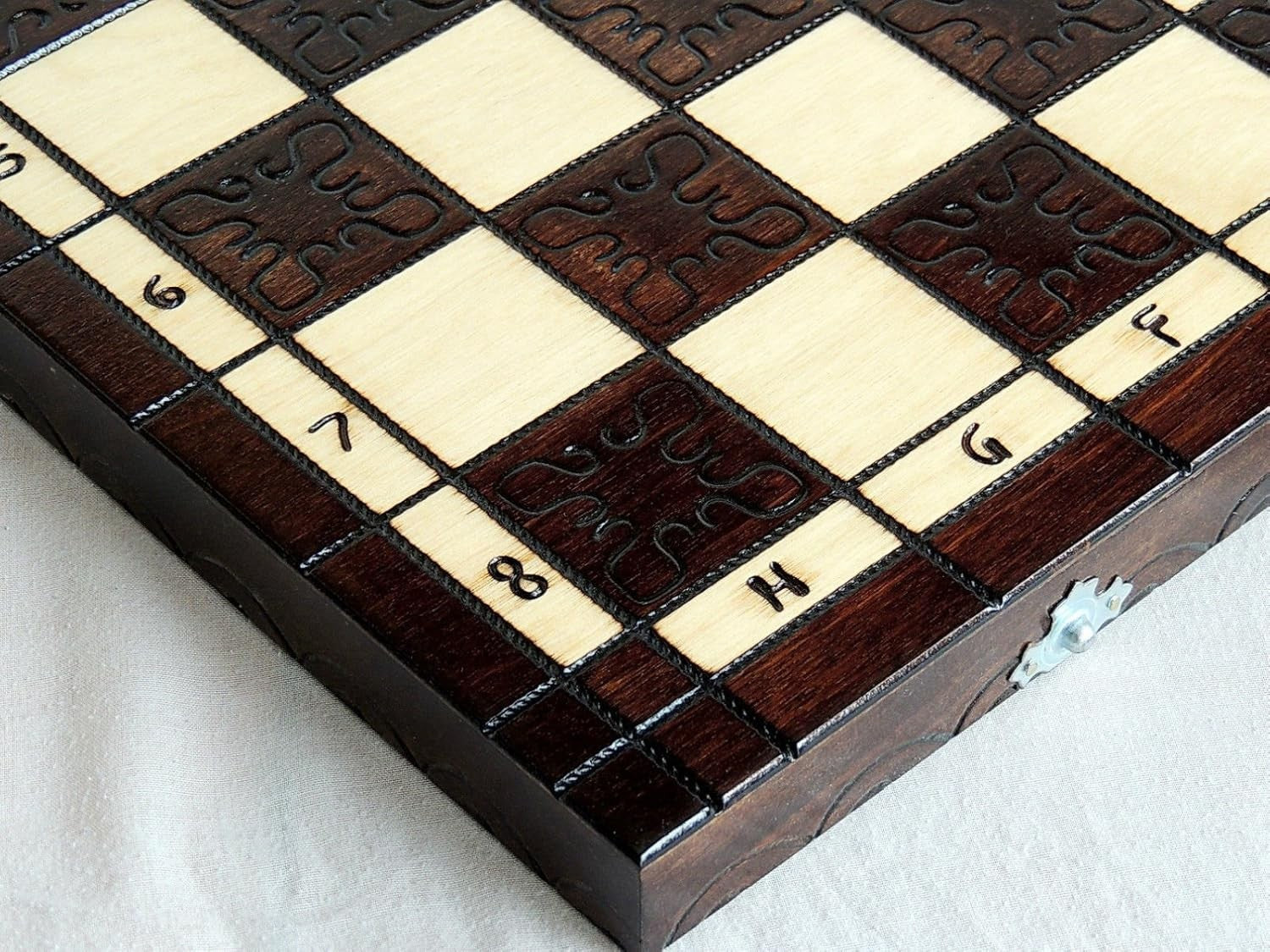 Luxury 42cm Wooden Chess Set XL | Handmade Board & Carved Pieces | Premium Gift