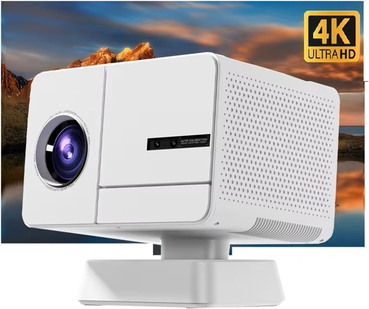 Smart 1080P Projector Android 11 WiFi Bluetooth Auto Focus 4K