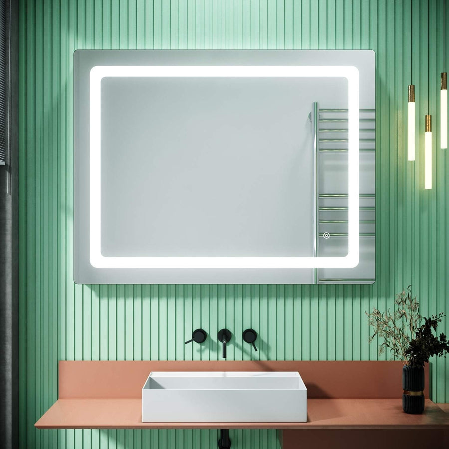 LED Bathroom Mirror 70x90cm Wall Mounted Demister Pad Light Touch Sensor