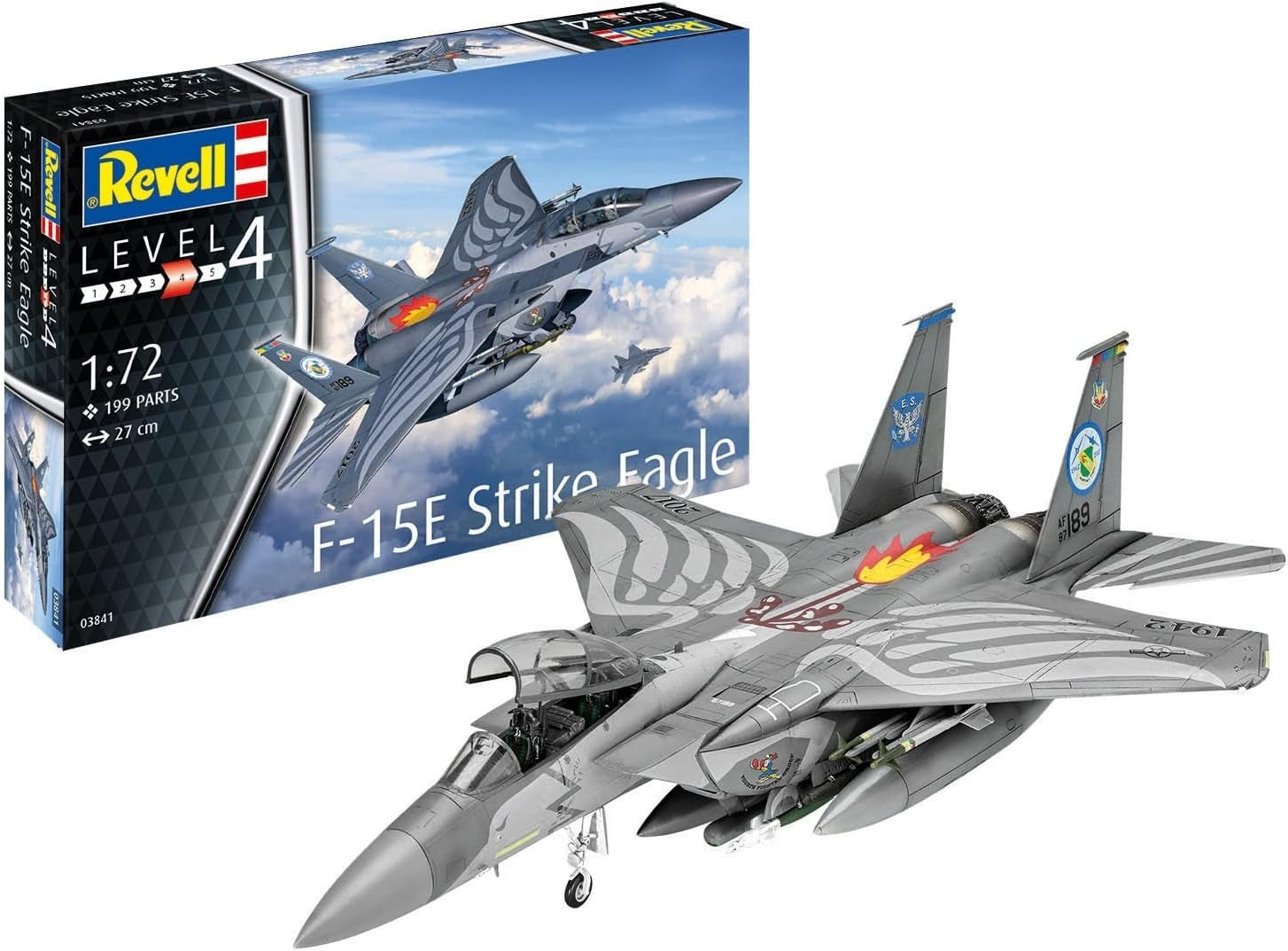 F-15E Strike Eagle 1:72 Fighter Jet Model Kit – Unpainted Display Build