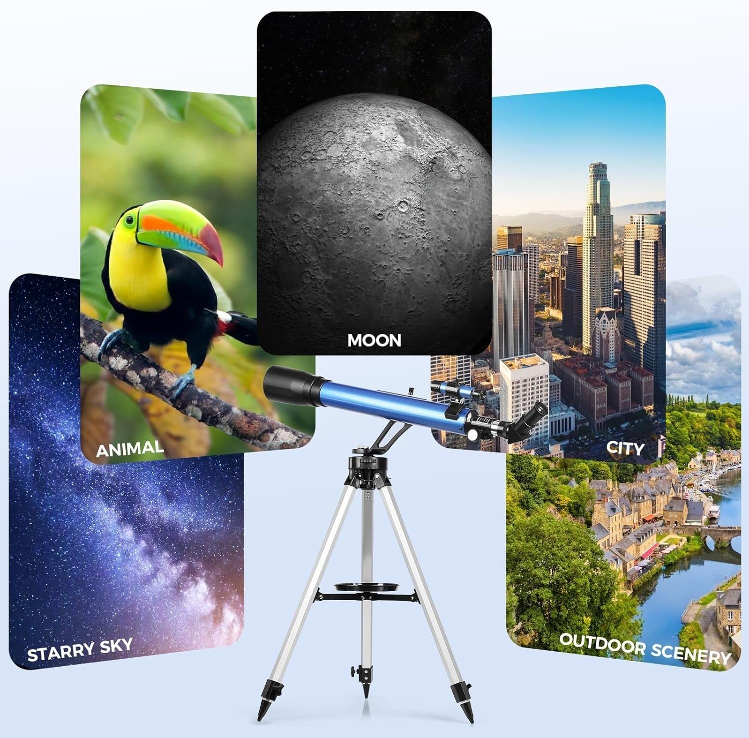 60/700mm Beginner Telescope | 28–116x Magnification | Phone Adapter AZ Tripod