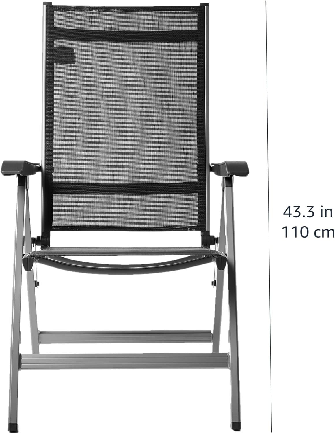 Adjustable Folding Outdoor Camping Chairs Set of 2 Aluminum Patio Garden
