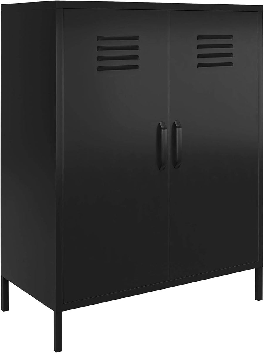 Metal Storage Cabinet 2 Doors, 3 Shelves, Lightweight, Scratch-Resistant