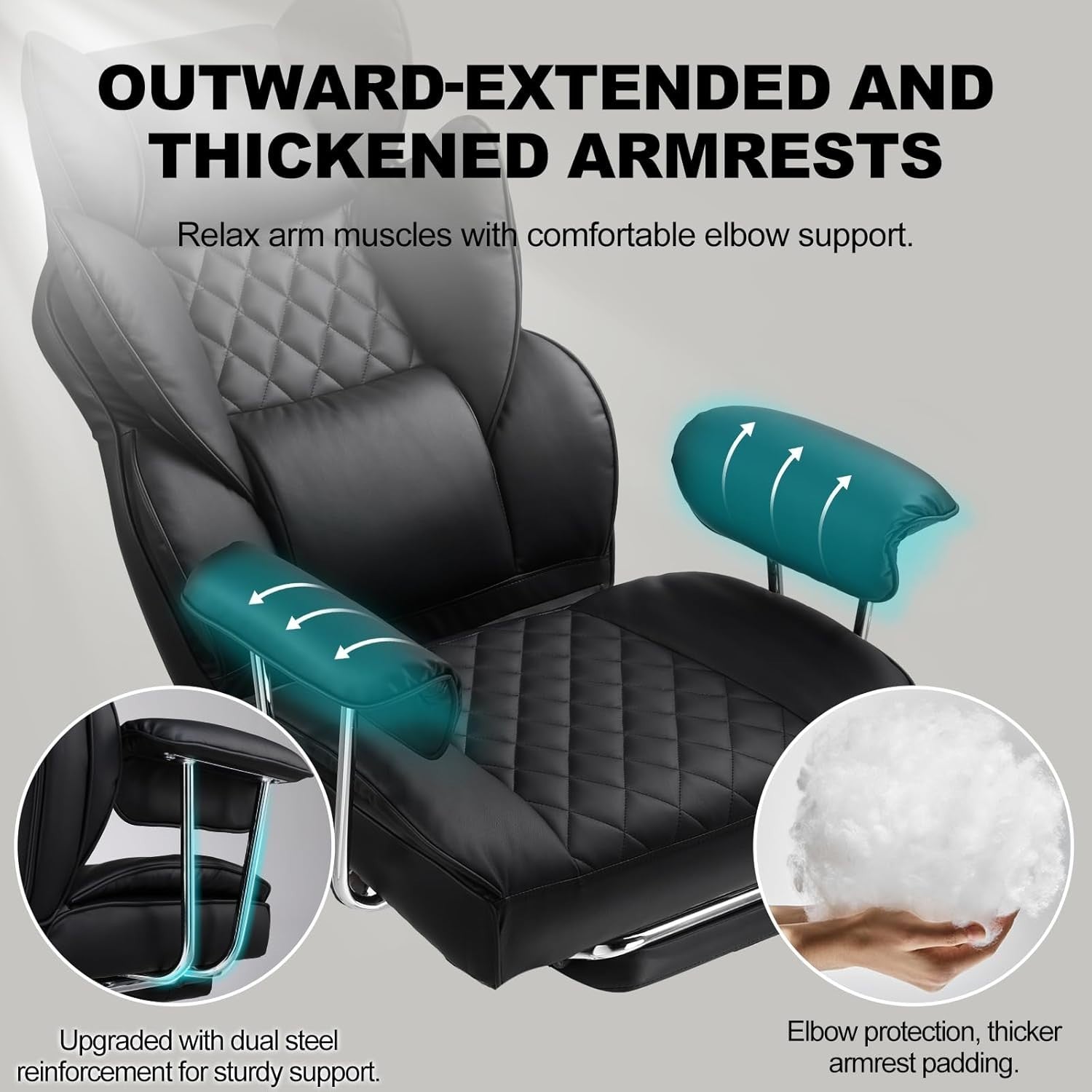 Ergonomic Gaming Chair Recliner Office Seat Footrest High Back Lumbar Support