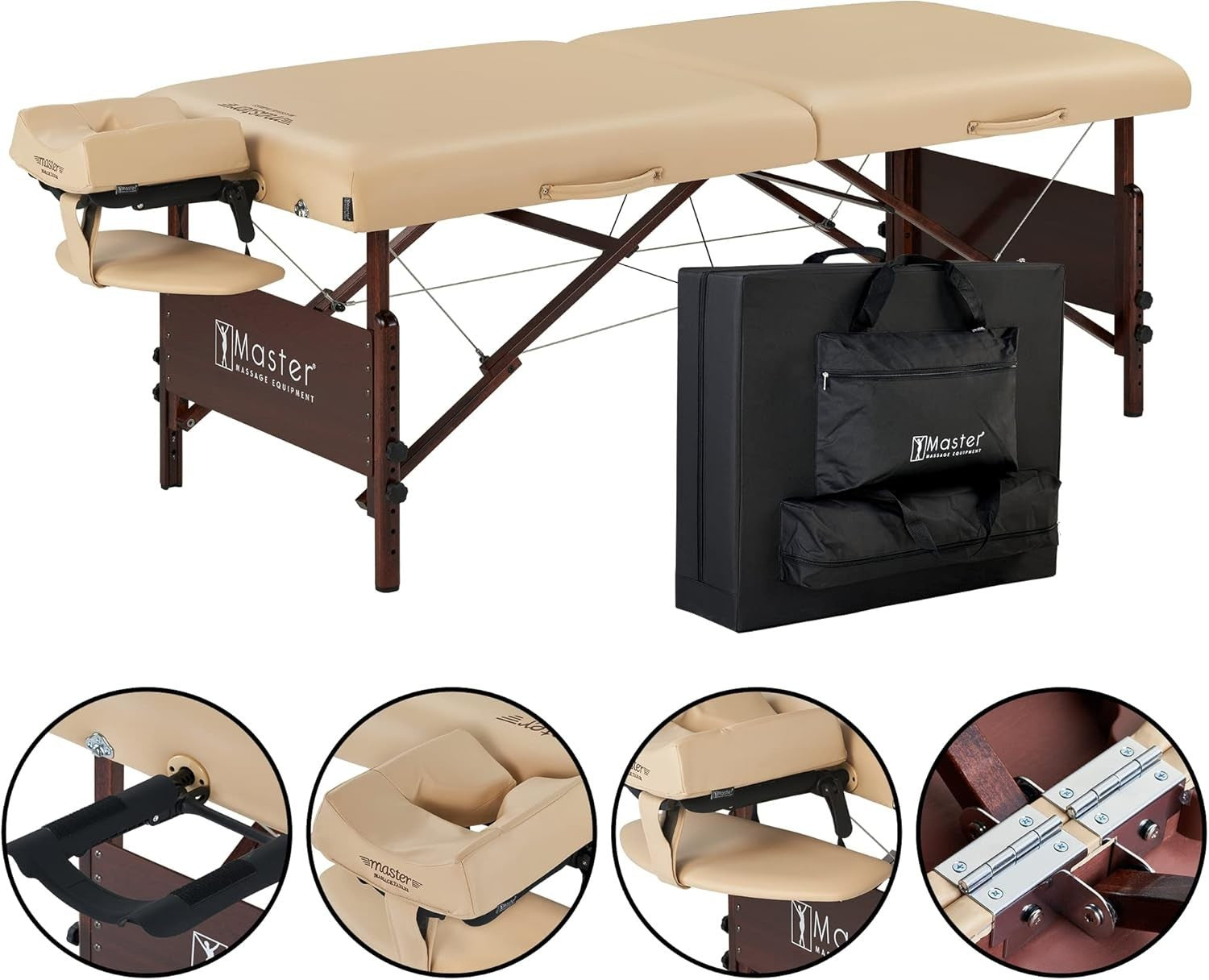 76cm Portable Massage Table w/ 6.5cm Cushion | Pro Spa Beauty Therapy Bed