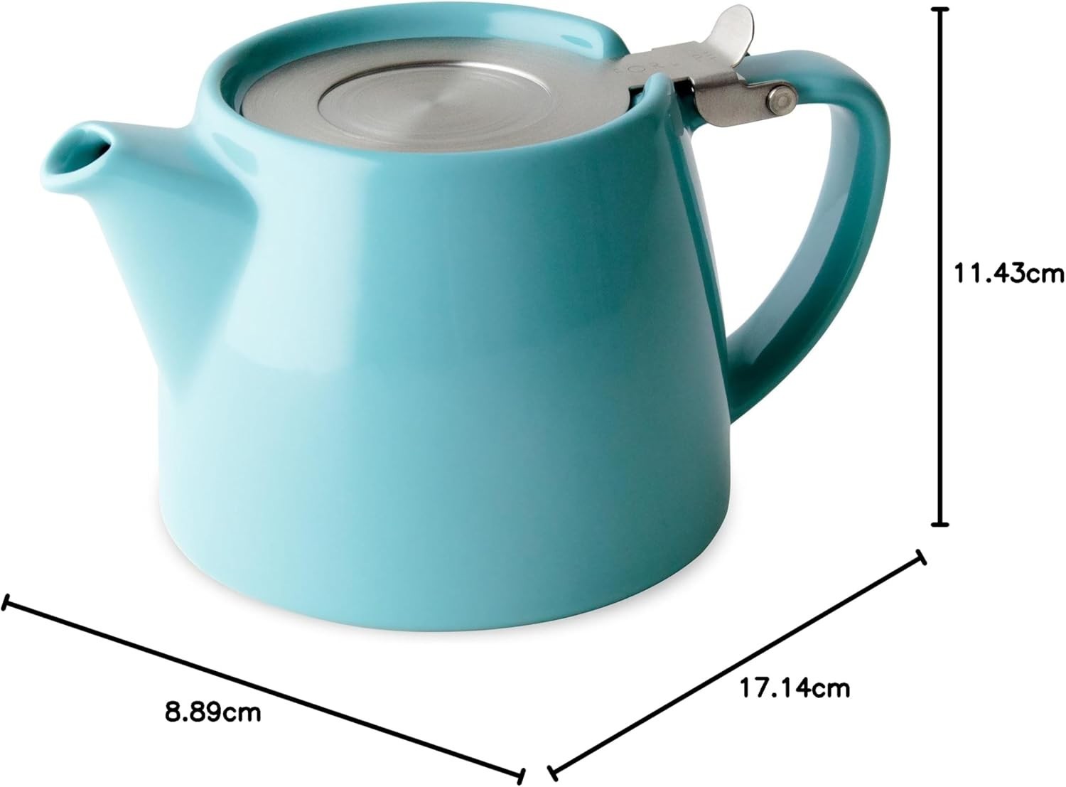 Porcelain Teapot with Infuser 530ml Turquoise Tea Pot Dishwasher Safe