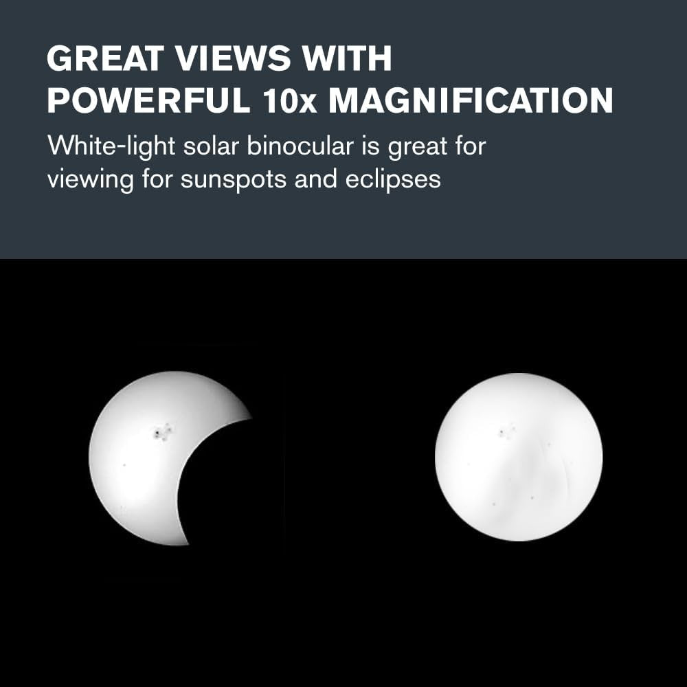 10x25 Solar Viewing Binoculars Safe Sun Observation Compact Travel Design
