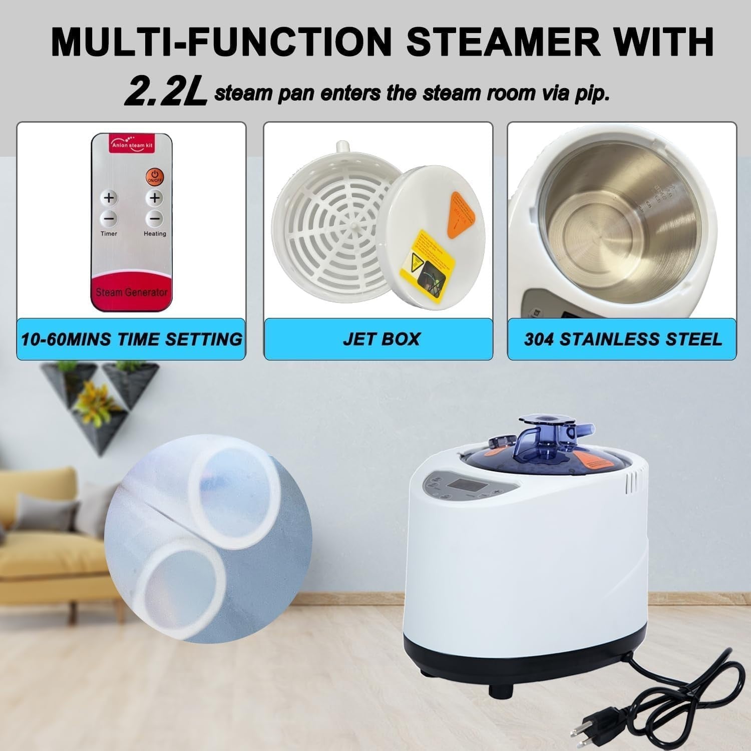 Portable Full Body Steam Sauna Tent w/ 2.2L Steamer & Remote – Home Detox Spa