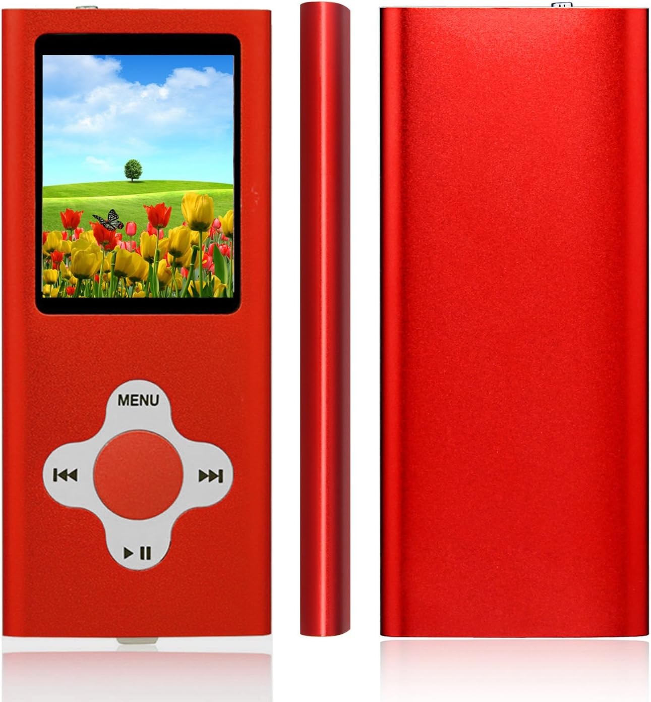 8GB MP3 Player Red FM Radio Voice Recorder 1.8" Screen