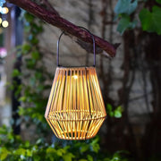 Japanese Hanging Solar Lantern – Rattan Outdoor Garden Light (Onecolor)