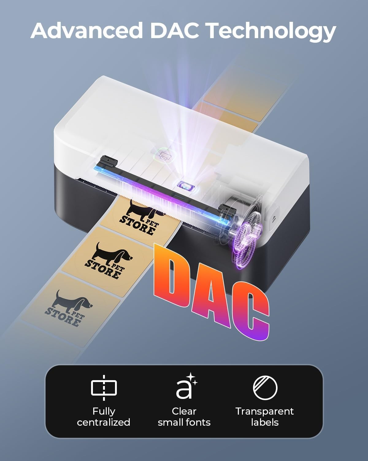 Bluetooth Shipping Label Printer 4x6 Thermal Wireless USB