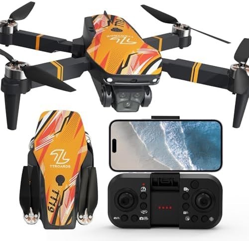 TTROARDS Foldable Mini Drone with 1080P HD Camera & Brushless Motors