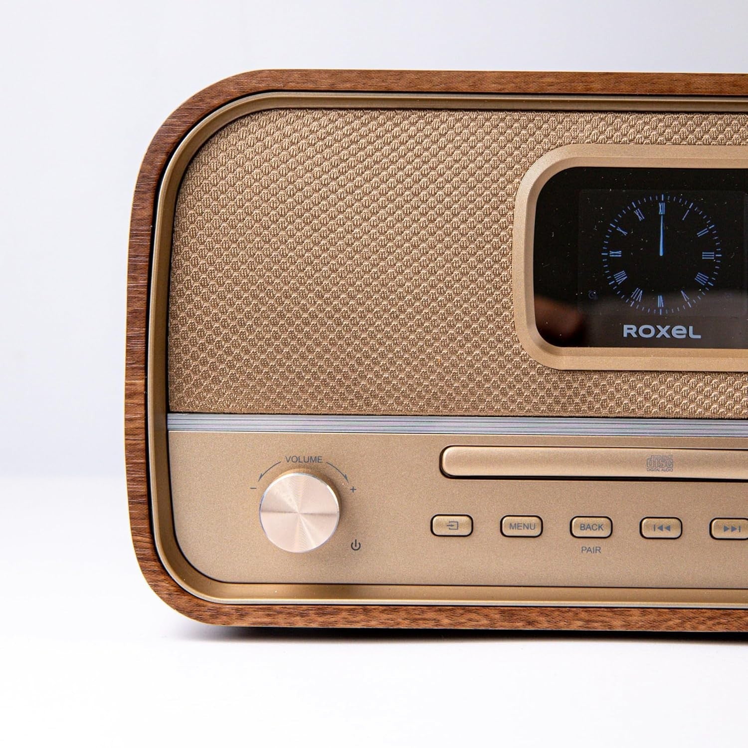 Retro HiFi CD Player DAB DAB+ Bluetooth 40W FM Radio USB Walnut