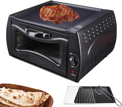 1500W Electric Pizza & Tandoor Oven | 400°C Mini Countertop Chapati Maker 15L