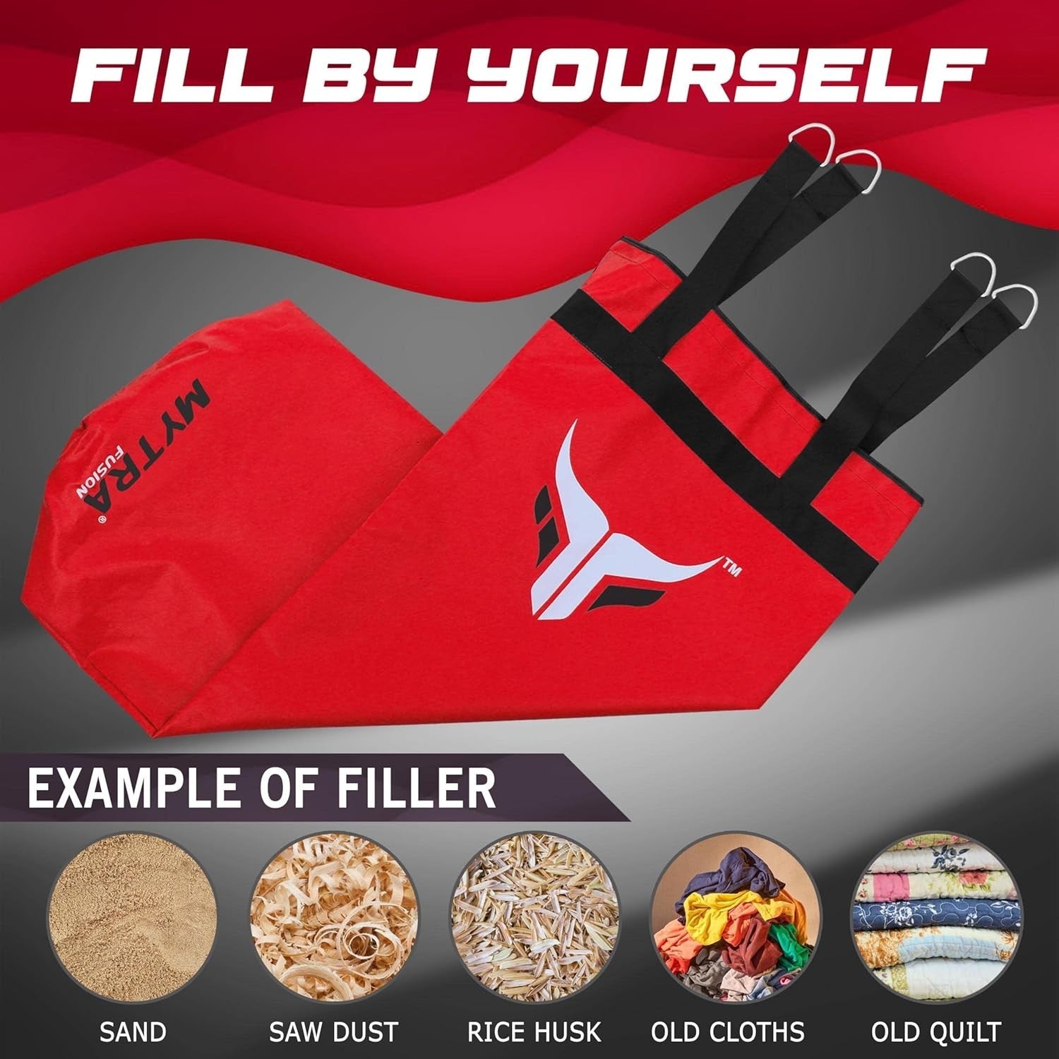 4FT Boxing Punch Bag Hanging Unfilled MMA Muay Thai Kickboxing Training
