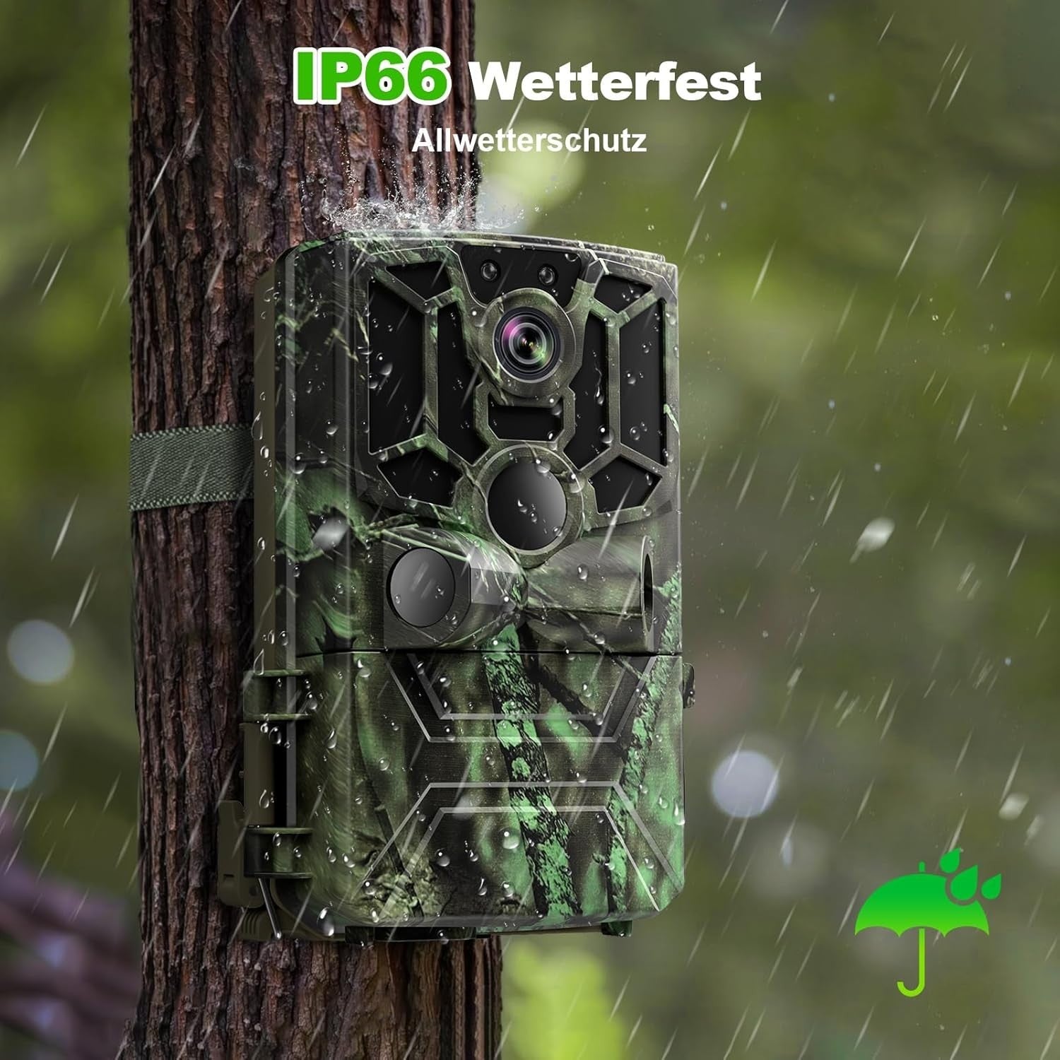 5K Trail Camera 60MP WiFi Bluetooth Night Vision Waterproof Hunting Cam
