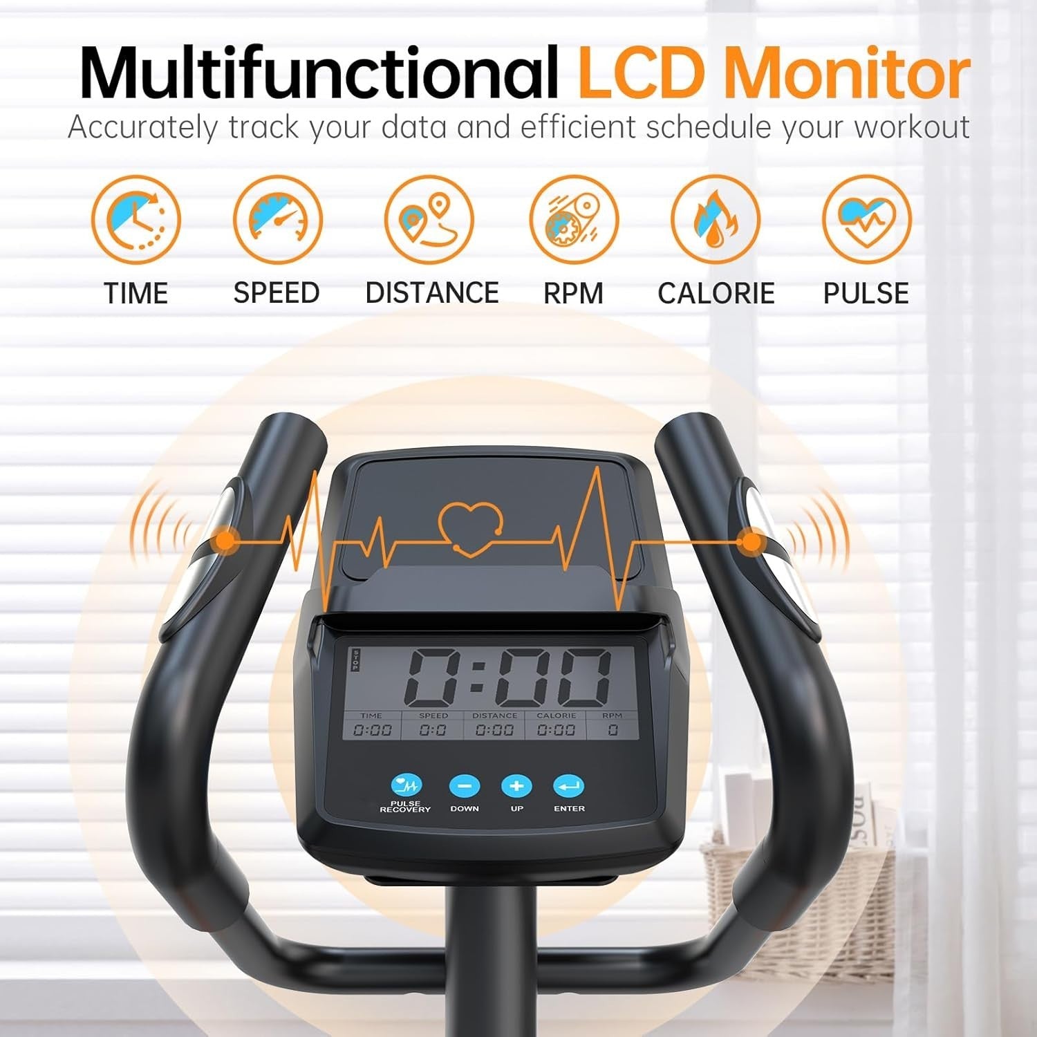 Under Desk Electric Elliptical 12-Speed Portable Seated Pedal Exerciser
