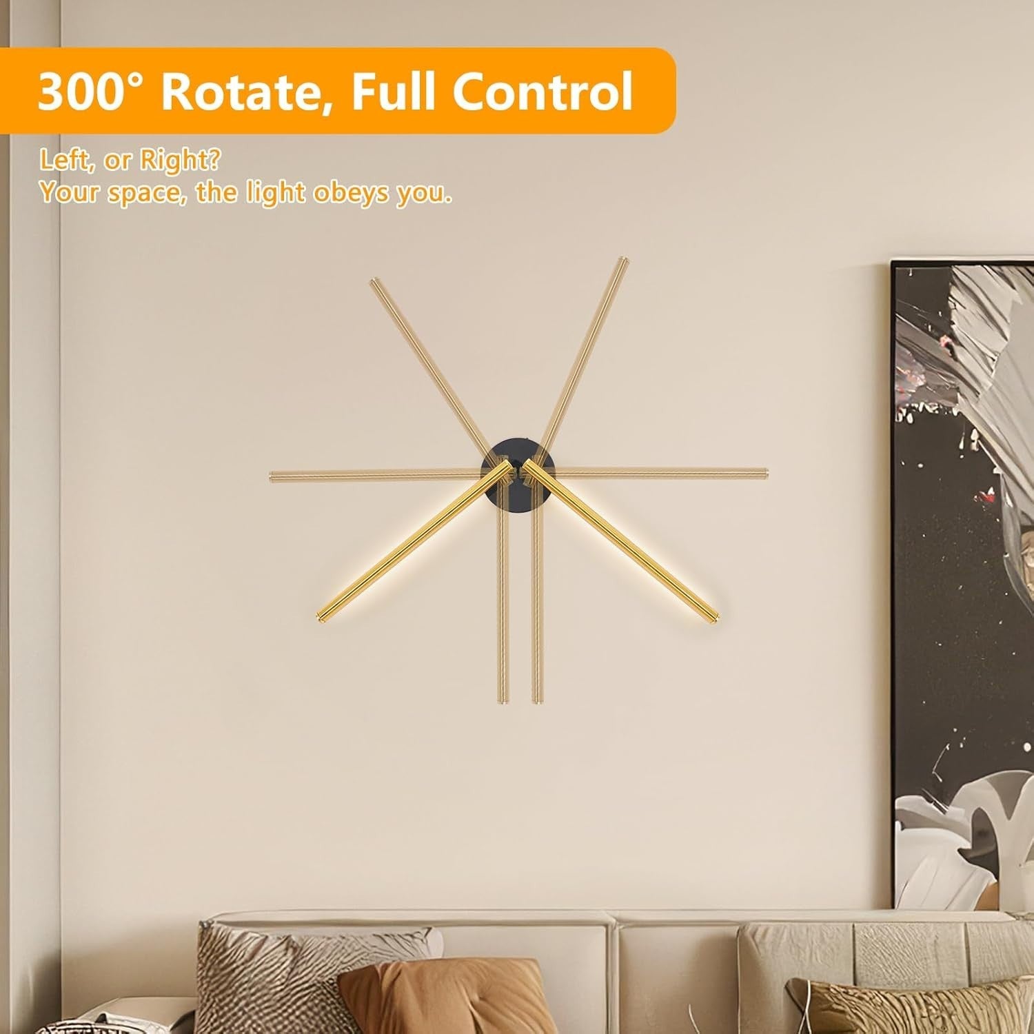 Rechargeable Wireless Wall Sconces 77CM Dimmable LED 3 Color Temps