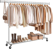 Extendable Clothes Rack 100KG Heavy Duty Silver (160–200cm)