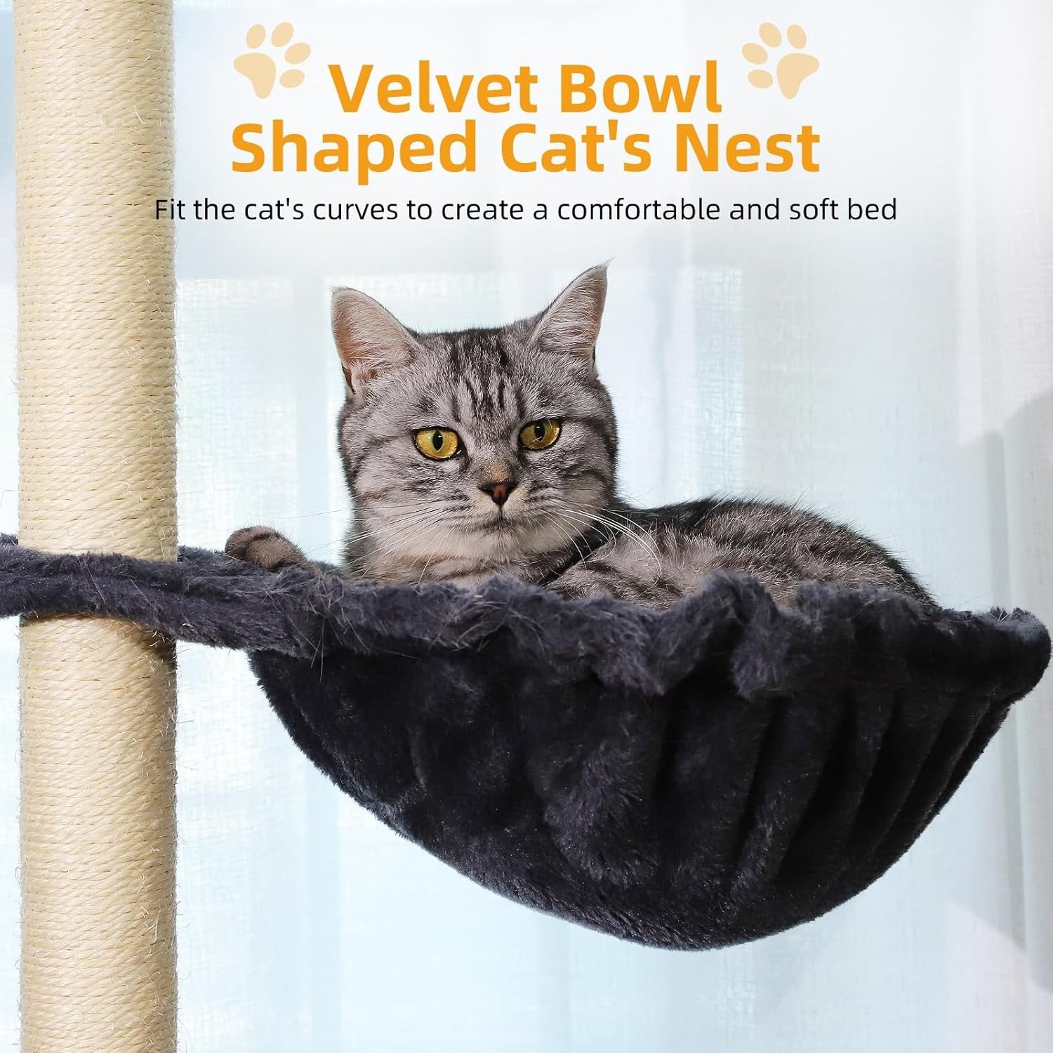 Cat Tree Tower 138cm Multi Level Condo Hammock Scratching Post Indoor Cats