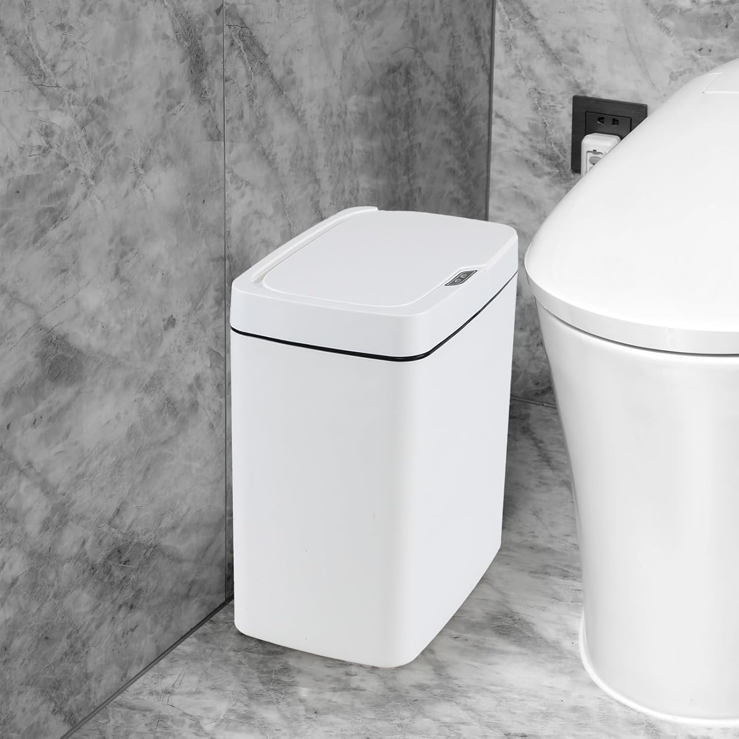 15L Automatic Motion Sensor Trash Bin Touchless White