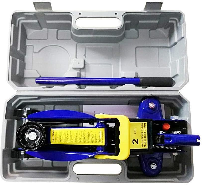 2 Ton Low Profile Hydraulic Trolley Jack 135–350mm w/ Carry Case Heavy Duty Car