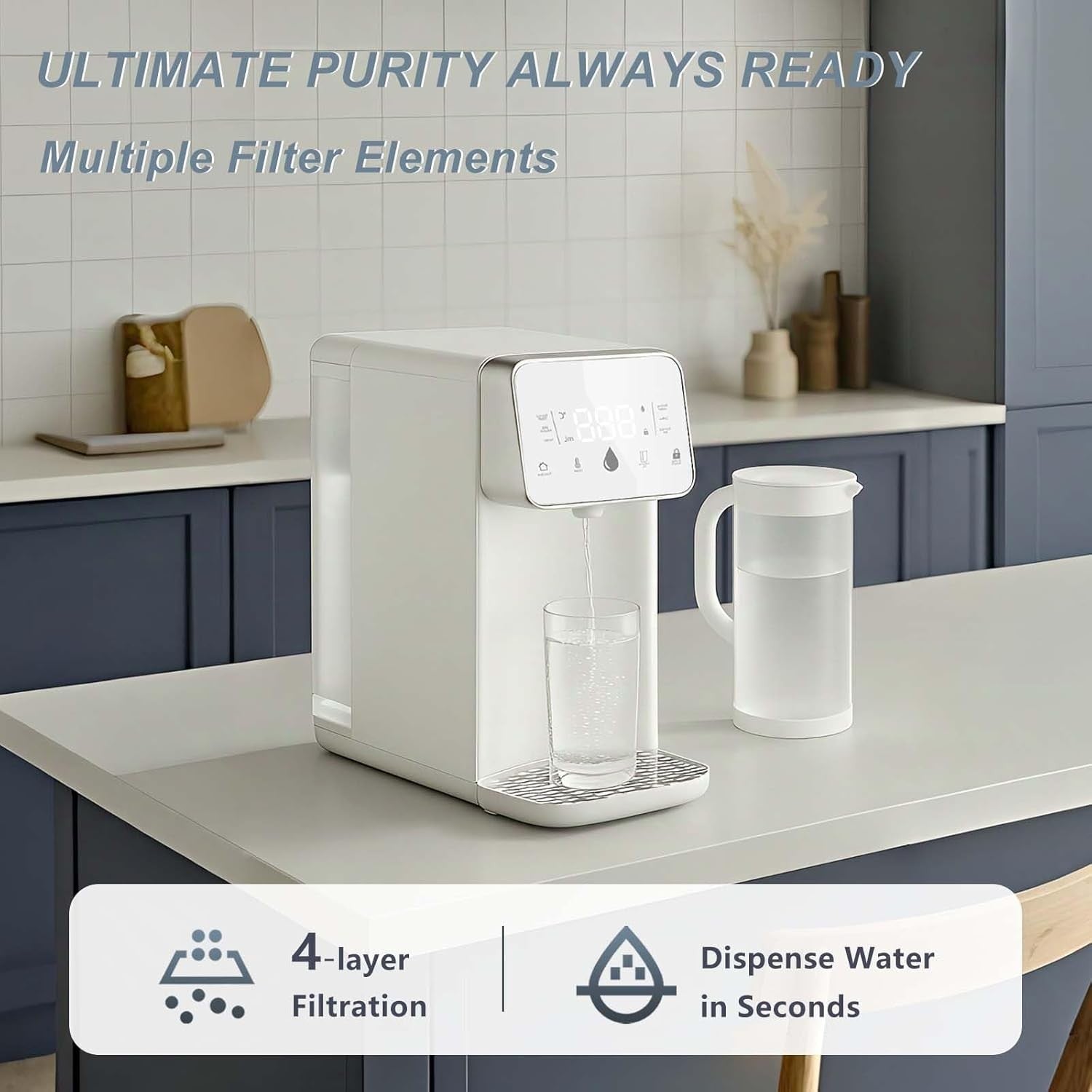 Instant Hot Water Dispenser 3.5L Touch Control 3s Fast Heating