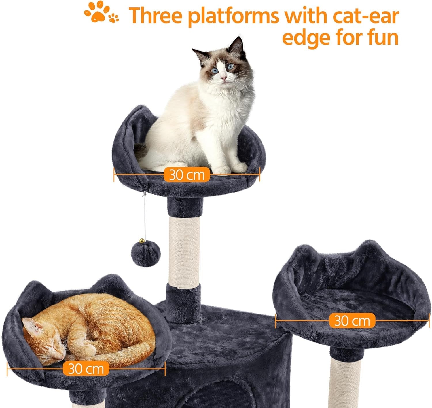 Large Cat Tree 194cm Multi Level Cat Tower With Condos Scratching Posts