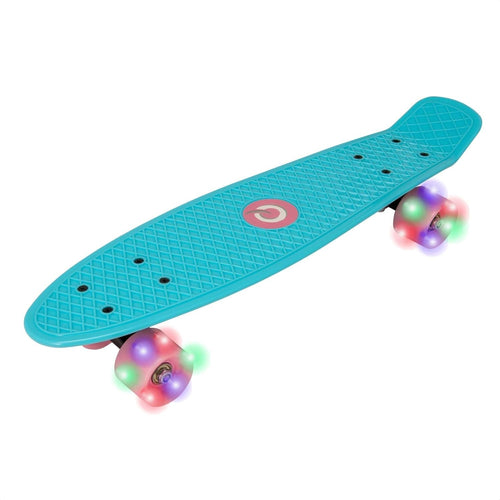 22" Kids Light-Up Penny Board Mini Cruiser | Beginner Skateboard | Baby Blue