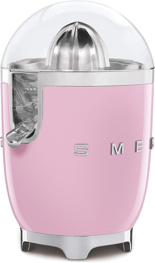 Retro Electric Citrus Juicer Auto Start Drip Free Spout Compact Pink