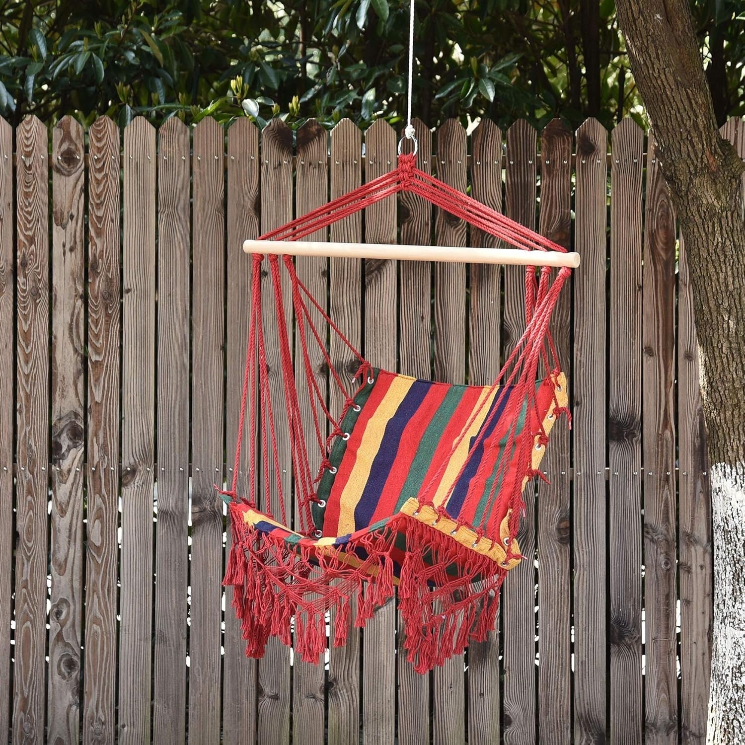 Hammock Chair Swing with Spreader Bar | Indoor Outdoor Hanging Seat