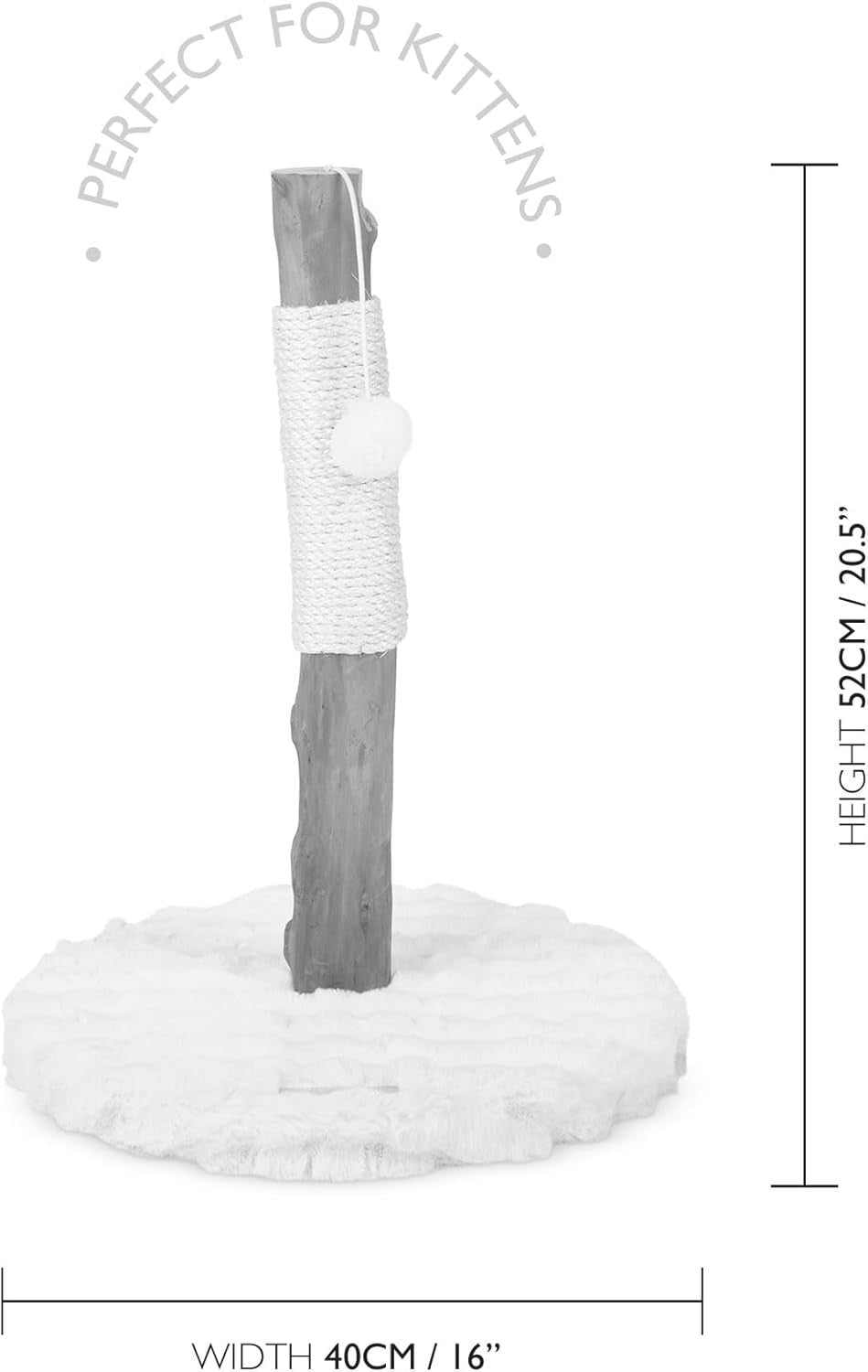 Kitten Cat Scratching Post Tree Compact Sisal Scratch Toy Indoor Small Cats