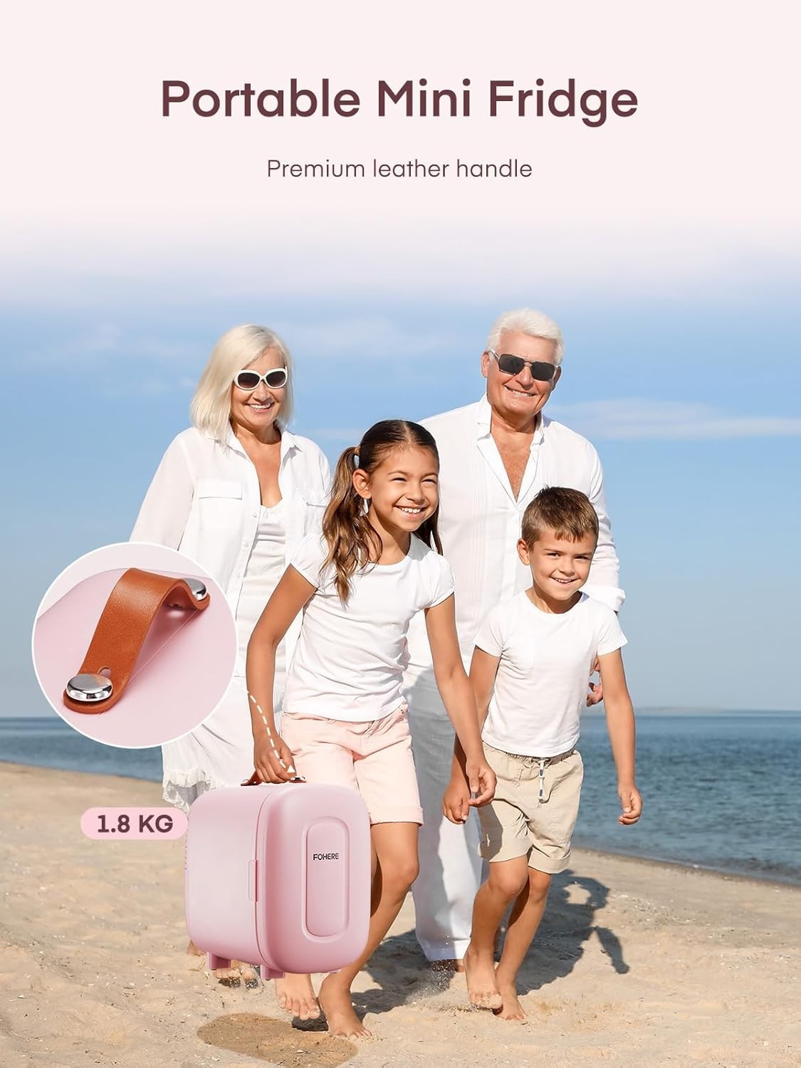Portable 5L Mini Fridge Small Cooler for Office Bedroom Car Travel Pink