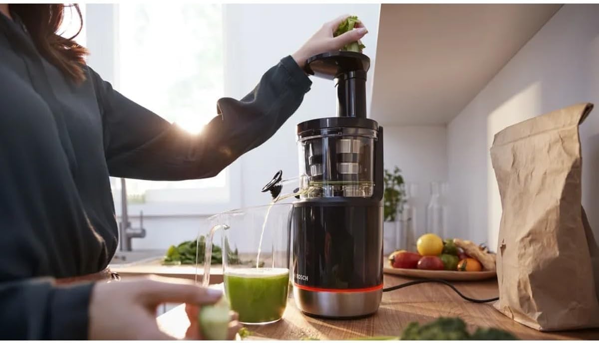 Slow Juicer Cold Press 55RPM Compact Easy Clean 3 Filters Included