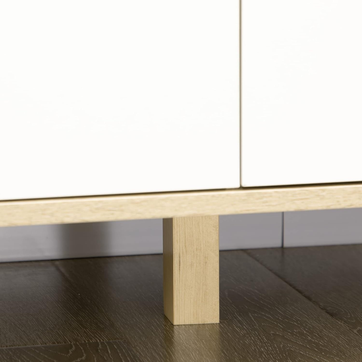 Wide 6 Drawer White Wood Dresser Chest, Modern Storage Unit for Living Room