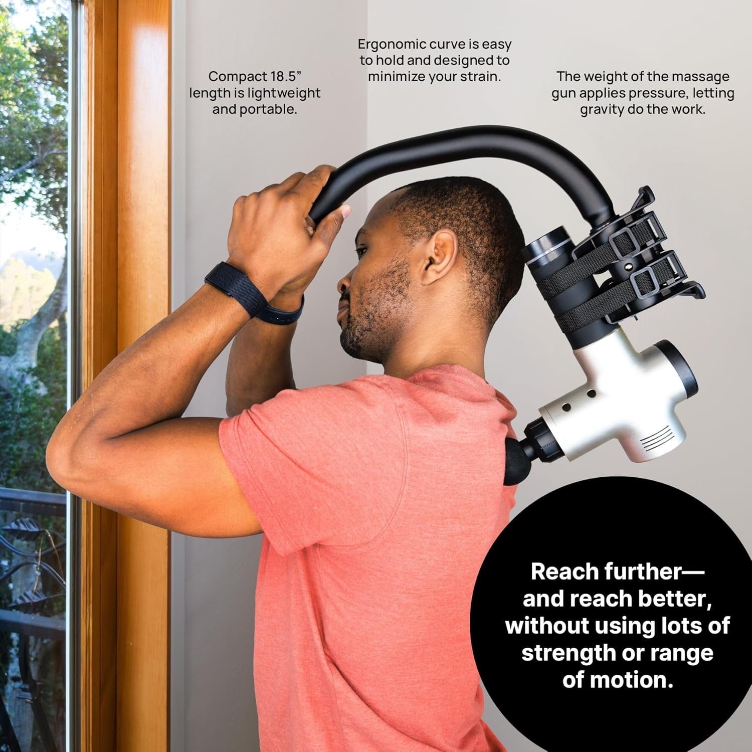 Massage Gun Back Extension Handle Holder Reach Tool Self Massage Aid