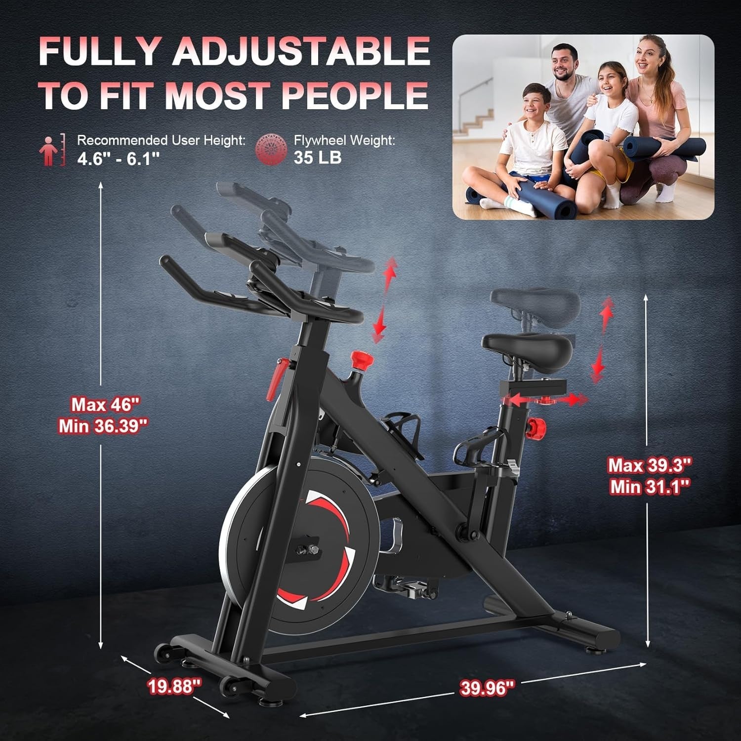 Studio Upright Exercise Bike w/ LCD Monitor, Heart Rate & Smooth Belt Drive