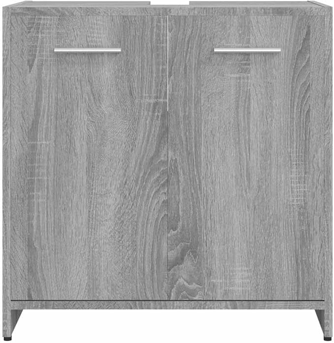 Bathroom Cabinet - Modern Grey Sonoma Engineered Wood Bathroom