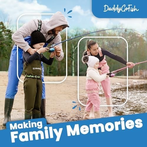 Kids Fishing Rod & Reel Starter Set with Tackle Box 4-5ft Kit
