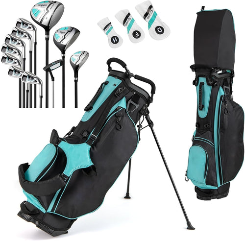 Ladies Right Hand Golf Club Set 12pc 460cc Driver Hybrid Irons Stand Bag