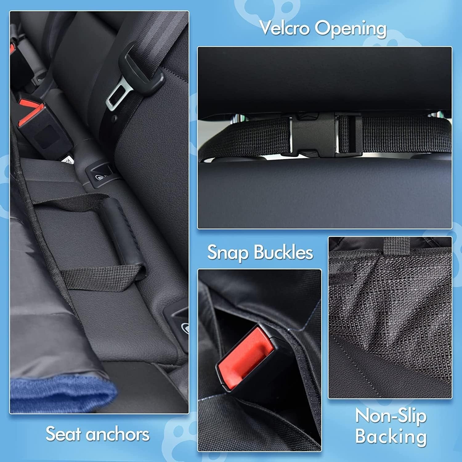 Waterproof Dog Car Seat Cover Hammock Rear Bench Protector SUV Truck