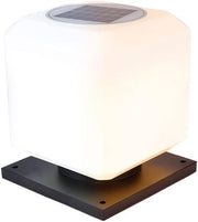 Waterproof Solar Column Lamp – Outdoor Garden Iron Post Light (Size S)