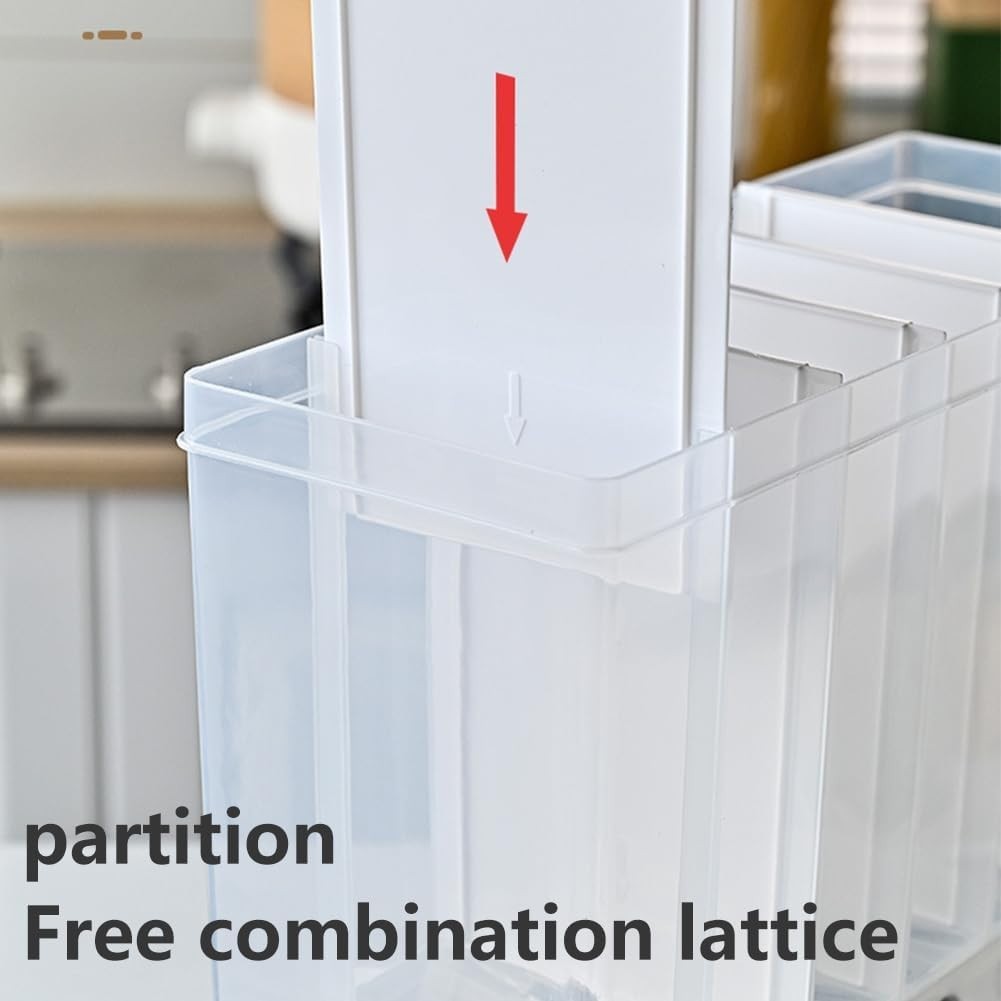 6 in 1 Wall Mounted Rice Dispenser 10KG Airtight Grain Storage Bin