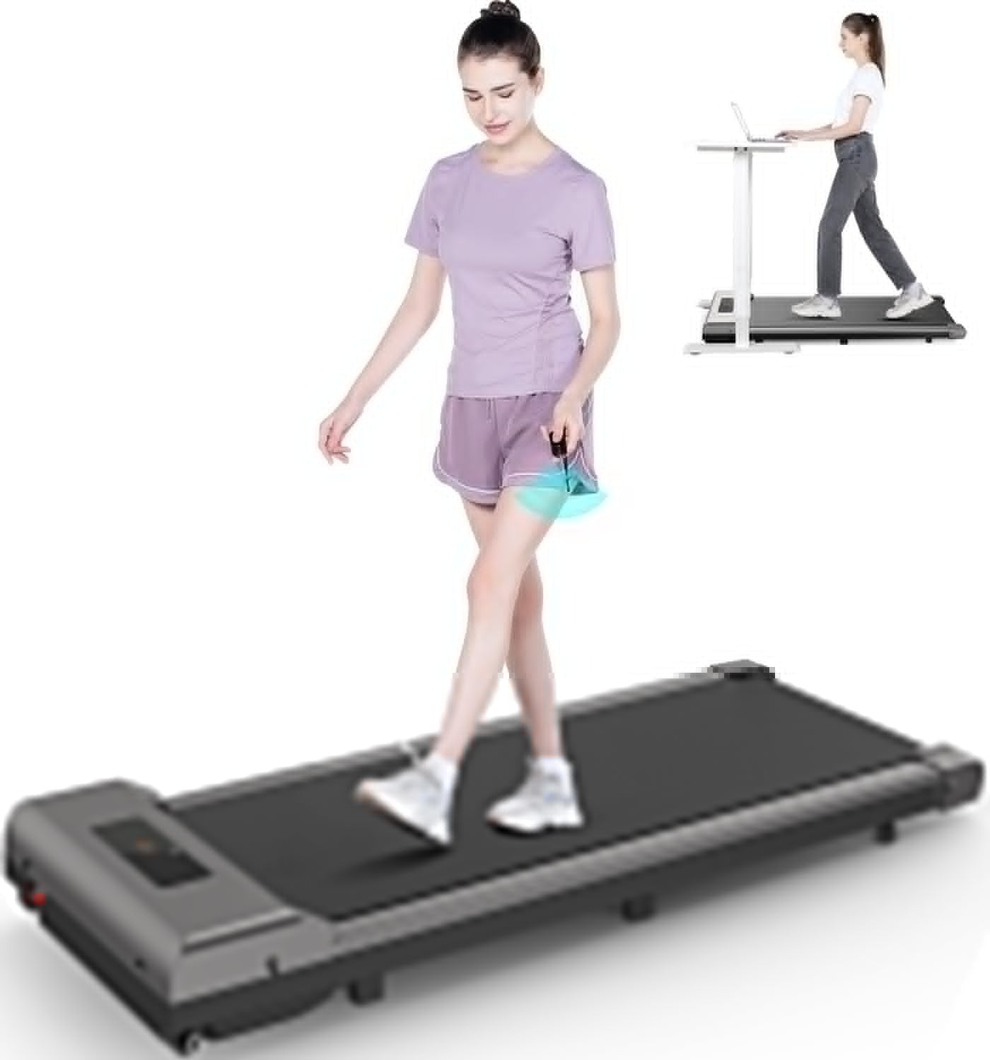 Under Desk Walking Treadmill 1-10km/h Ultra Slim Quiet Home Gym Fitness