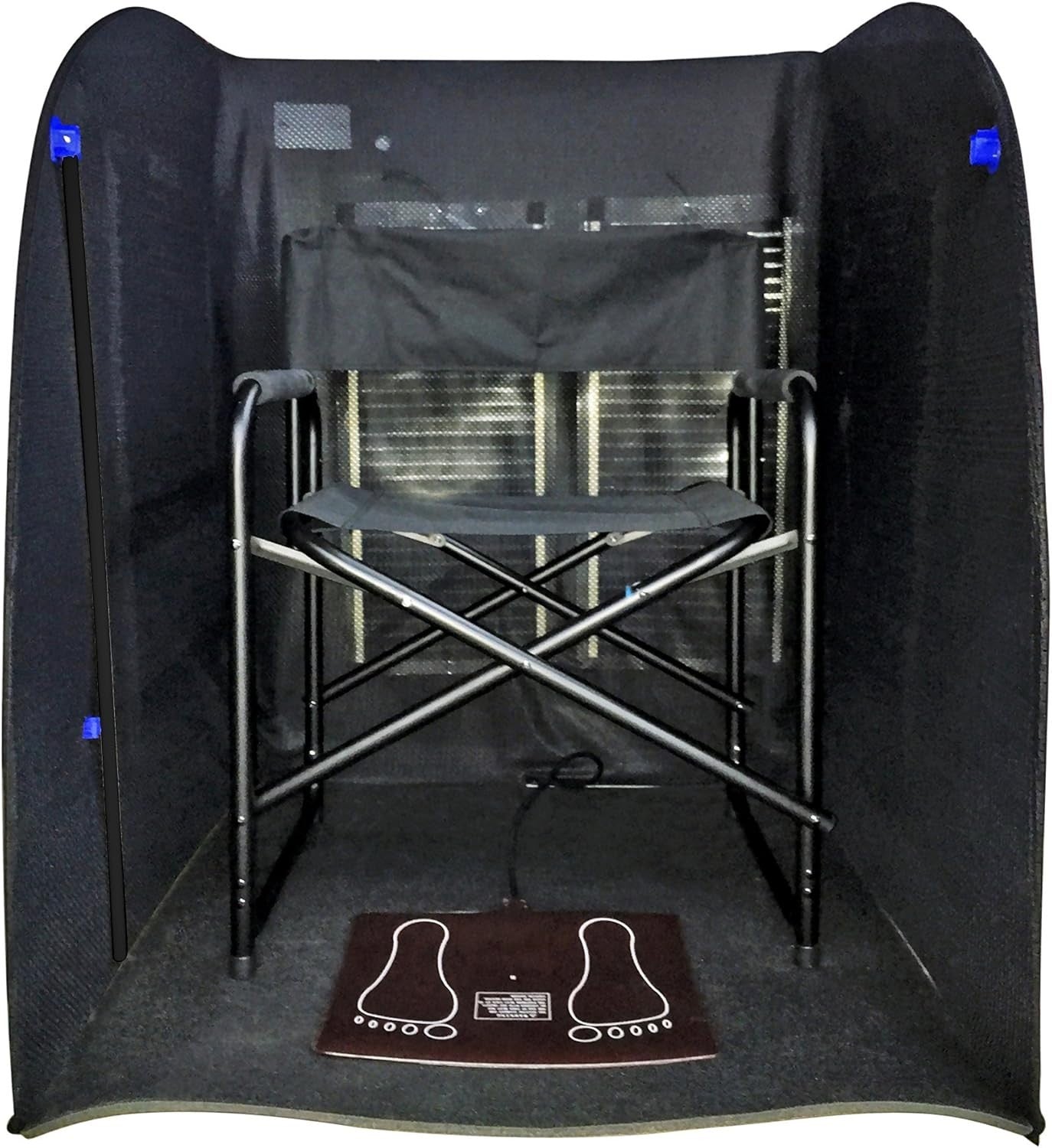 Portable HeatWave Sauna 900W Deluxe Oversized w/ Chair & Ionizer – Gray