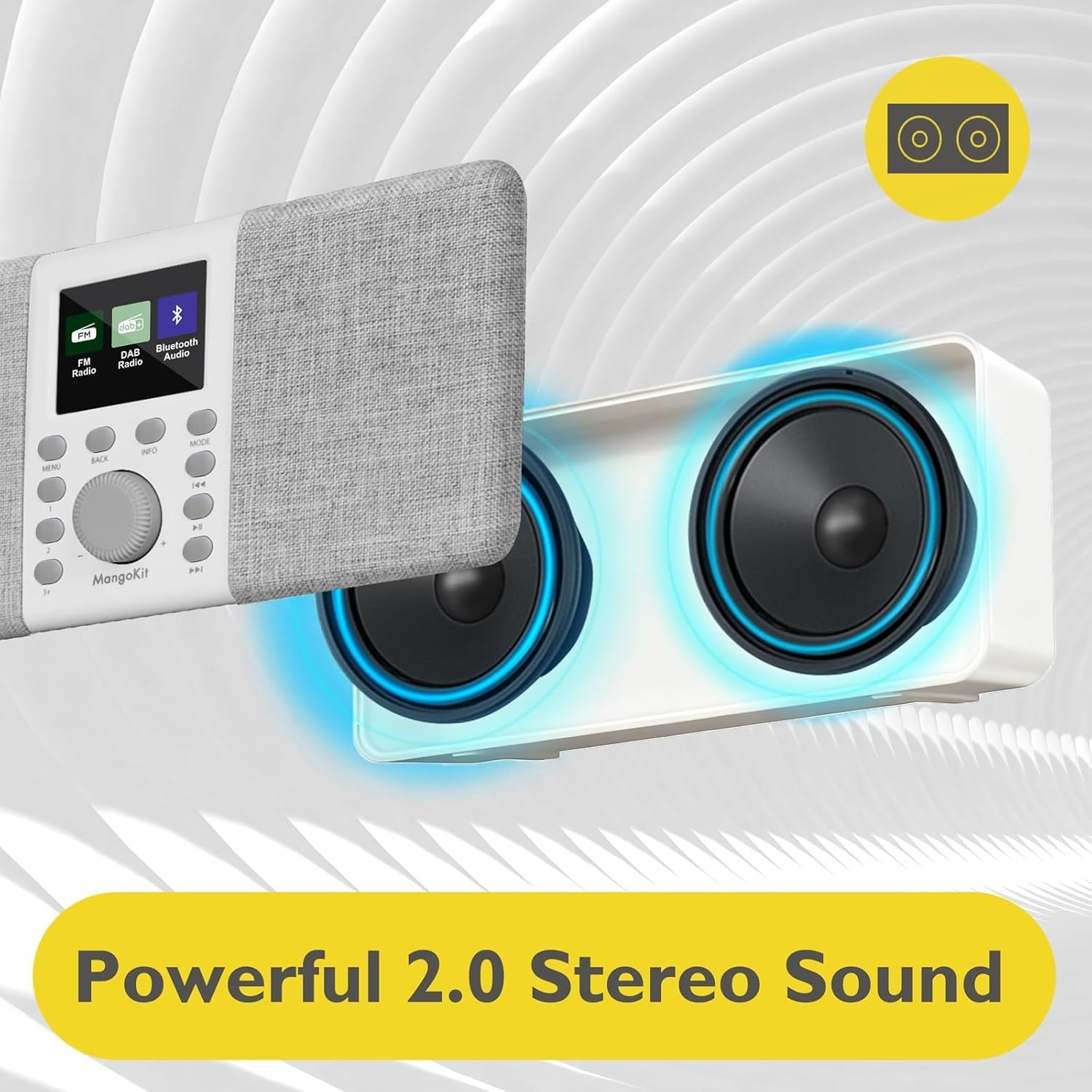 DAB DAB+ Digital Radio Bluetooth Stereo Alarm Portable