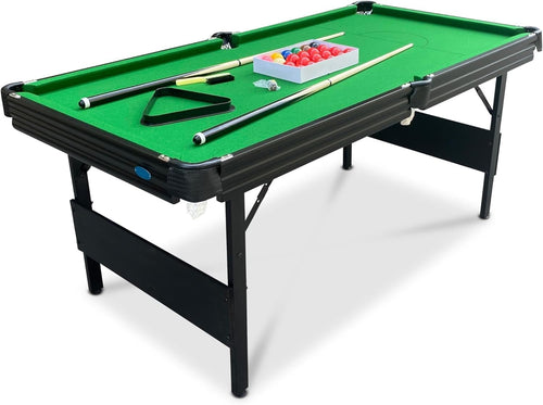 6FT Folding Snooker Table No Assembly Space Saving Home Club Play