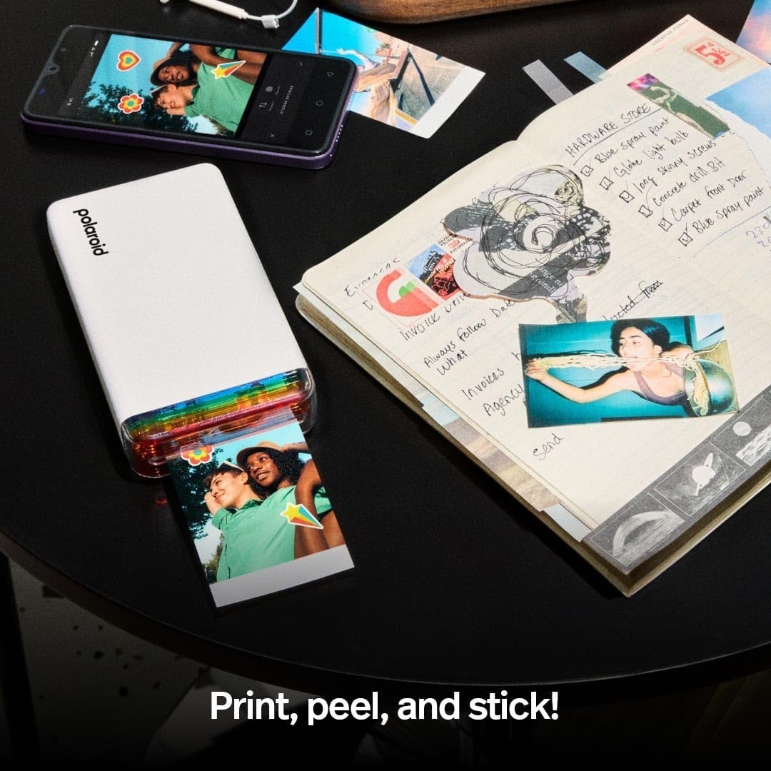 Bluetooth Pocket Photo Printer Portable 2x3 Dye Sublimation Black