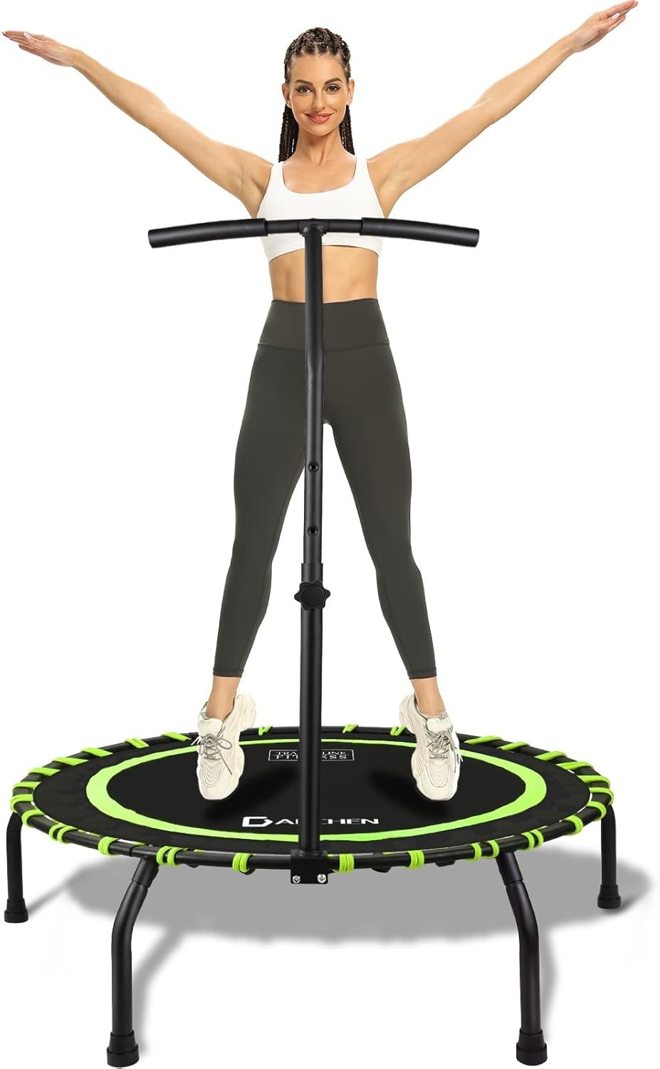 Adult Indoor Exercise Trampoline 150KG Rebounder Quiet Bungee 100cm
