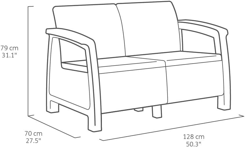 Outdoor 4-Seater Rattan Sofa Set with Cushions & Accent Table - Weatherproof
